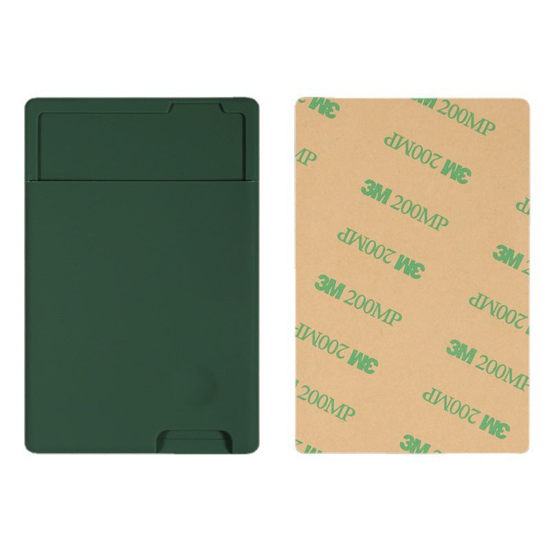 Phone case with card holder, silicone card holder for bus cards, access cards, ID cards, and mobile storage pouch, portable.