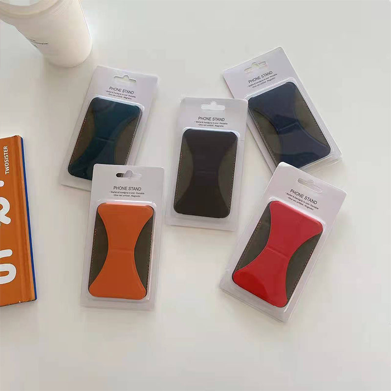 Mobile phone back adhesive holder with card slot