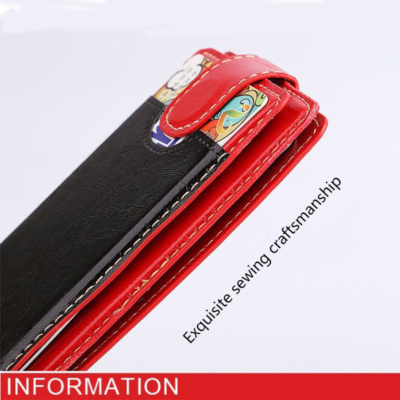 Mobile wallet card sticker holder card sleeve back adhesive crazy horse pattern leather card holder coin card bag mobile stand