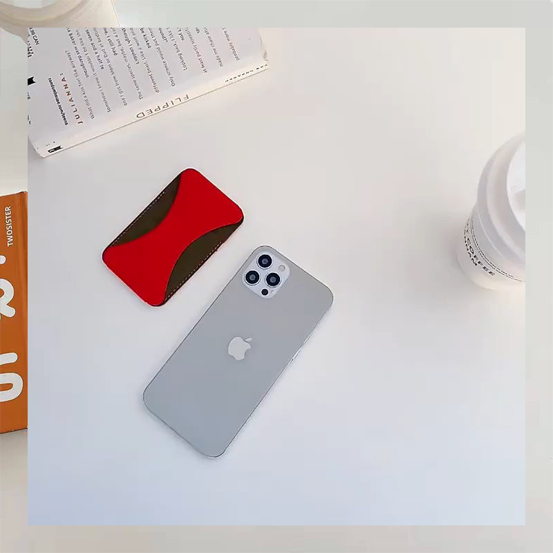 Mobile phone back adhesive holder with card slot