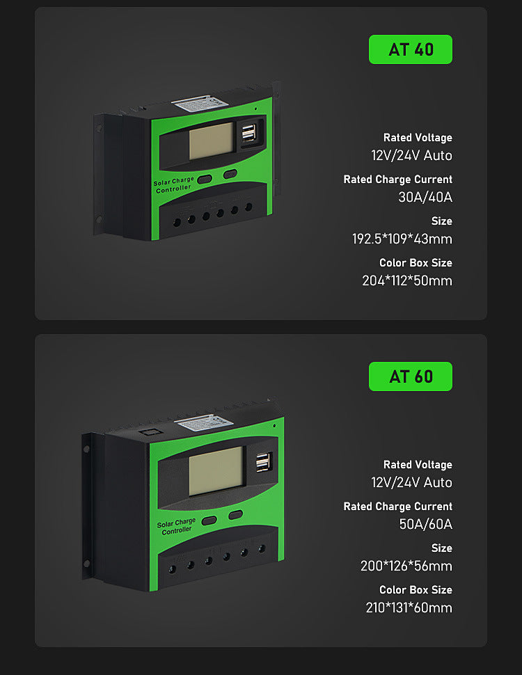 Factory direct supply solar controller 10A 20A30A street light intelligent system charge controller rechargeable lithium battery