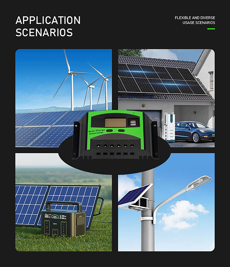 Factory direct supply solar controller 10A 20A30A street light intelligent system charge controller rechargeable lithium battery