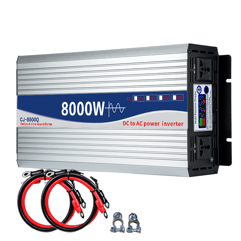 Color screen display high-power on-board inverter 12V 24V 48V 60V To 220V 8000W