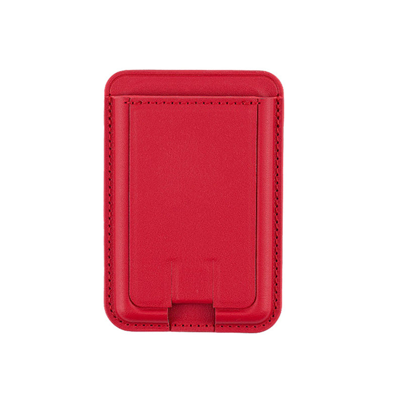 Suitable for iPhone magnetic suction stand card holder leather desktop phone magsafe back clip stand portable foldable.