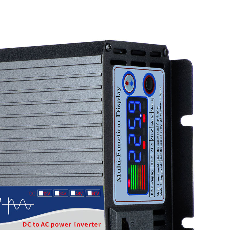 Color screen display high-power on-board inverter 12V 24V 48V 60V To 220V 5000W