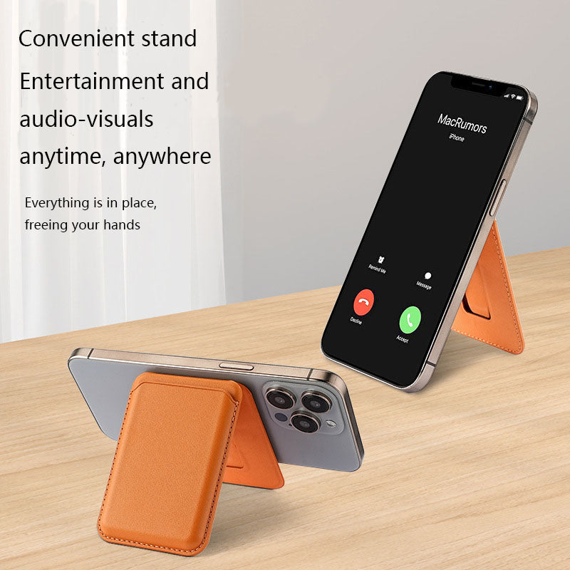 The new mobile phone stand and cardholder is suitable for the iPhone 15, featuring a MagSafe cardholder stand that can hold four cards.