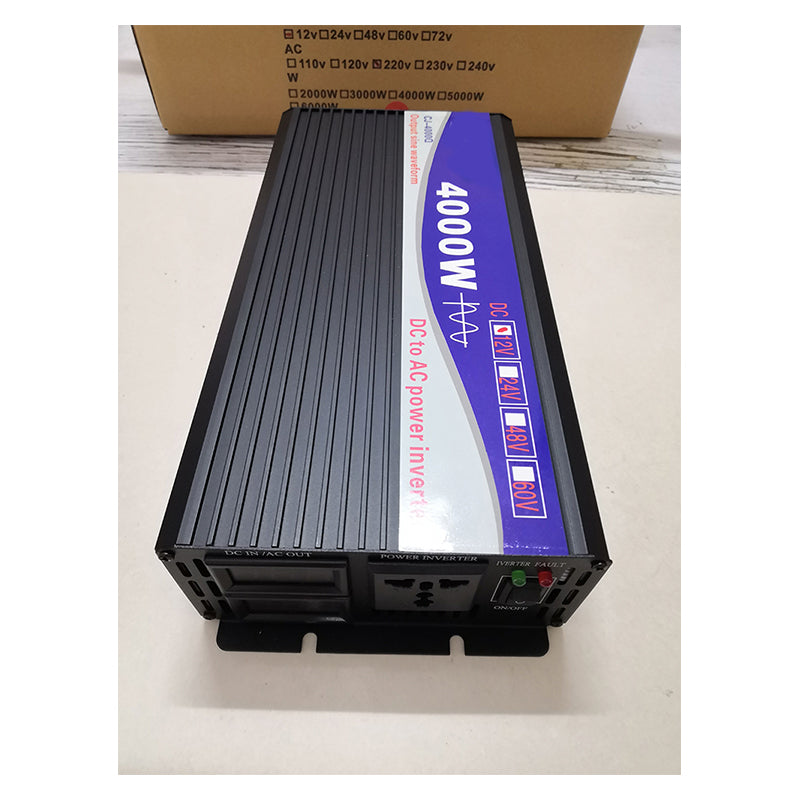 Color screen display high-power on-board inverter 12V 24V 48V 60V To 220V 6000W