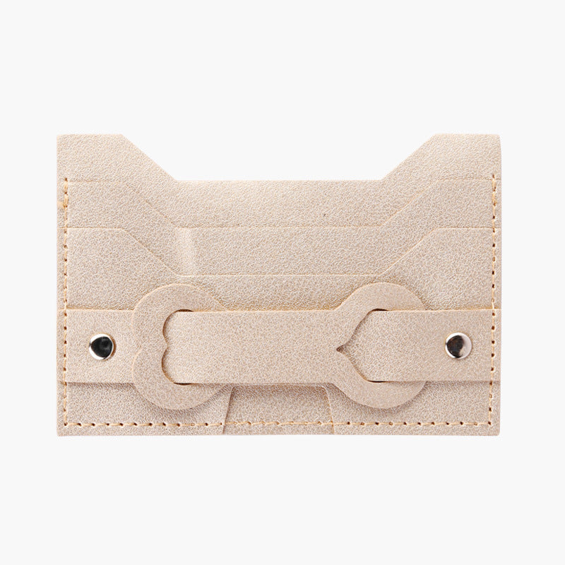 Korean version creative phone back sticker/card holder stand paste/card holder for public transport cards and bank cards/phone back sticker card wallet in stock.