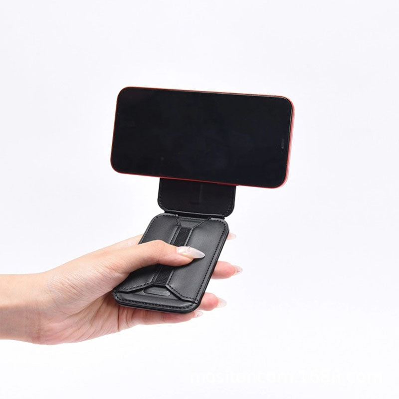 Compatible with iPhone 15 MagSafe card holder folding stand magnetic card wallet multi-card hand grip stand card case