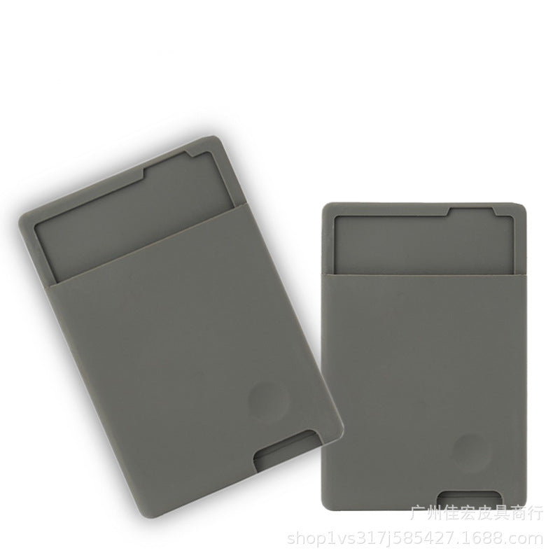 Phone case with card holder, silicone card holder for bus cards, access cards, ID cards, and mobile storage pouch, portable.