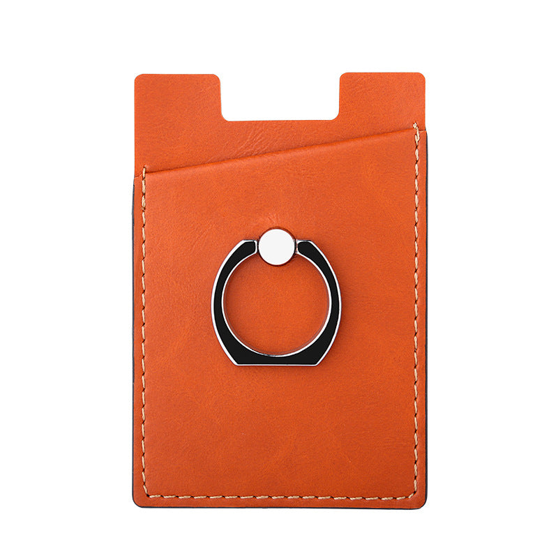 New mobile phone ring stand card holder, mobile back sticker card pouch, leather RFID card holder, back sticker desktop stand in stock.