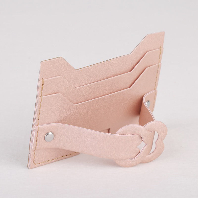 Korean version creative phone back sticker/card holder stand paste/card holder for public transport cards and bank cards/phone back sticker card wallet in stock.