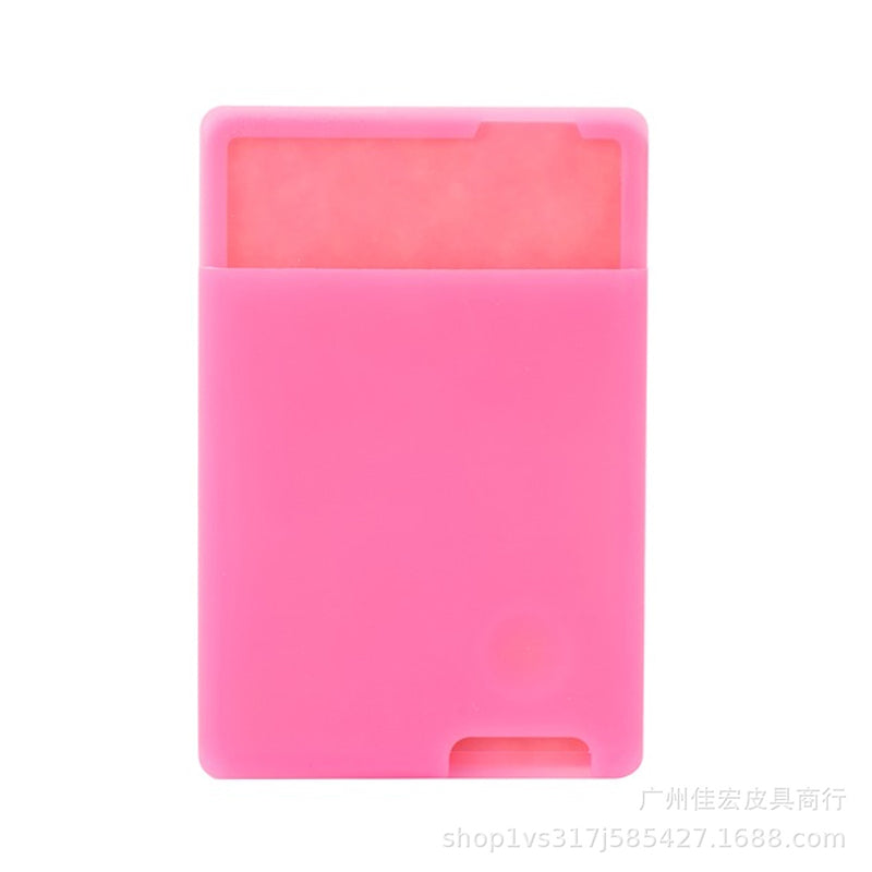 Phone case with card holder, silicone card holder for bus cards, access cards, ID cards, and mobile storage pouch, portable.