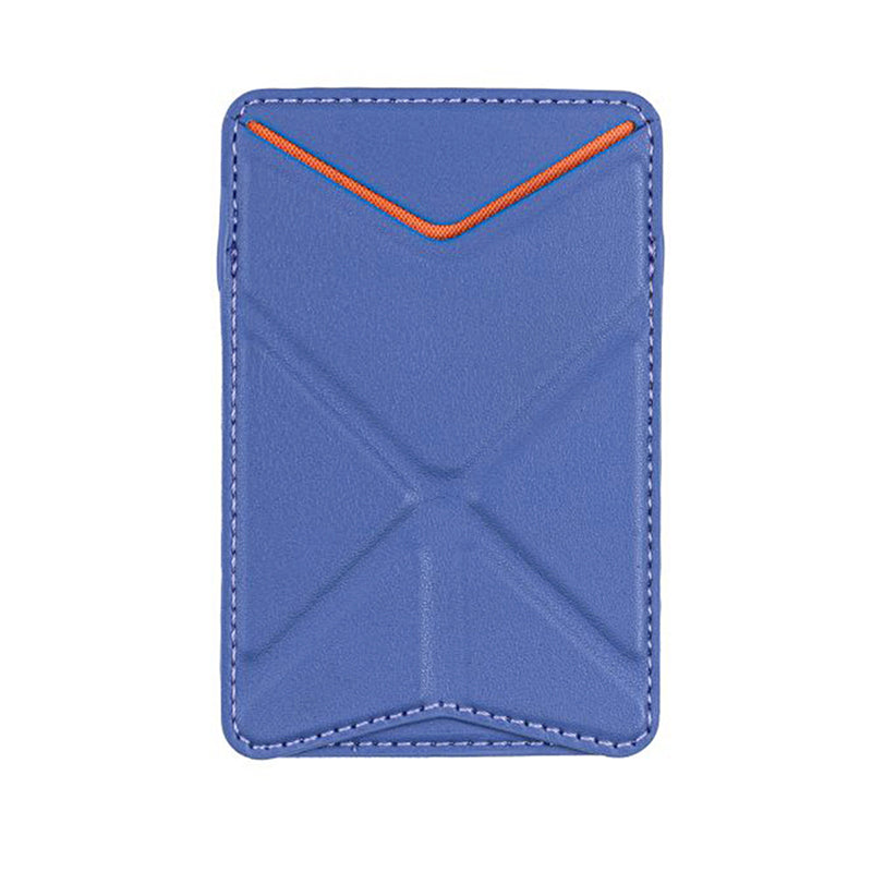 Phone back adhesive storage card holder, foldable leather case, stand card bag, back adhesive stand card insert, casual card holder card bag.