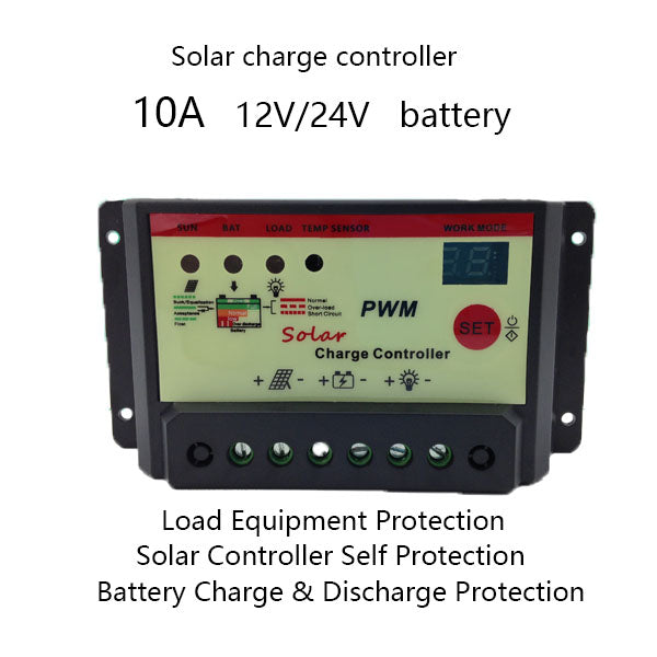 Solar Controller 12V/24V Lead Acid/Lithium Battery Universal Photovoltaic Street Light Light Control Timing Support Customization