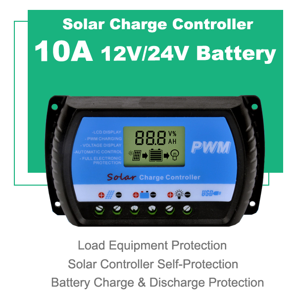 Solar Controller 12V/24V 10A 20A 30A Lead Acid/Lithium Battery Universal Power Generation System