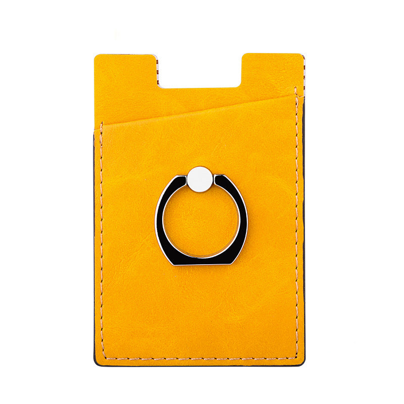 New mobile phone ring stand card holder, mobile back sticker card pouch, leather RFID card holder, back sticker desktop stand in stock.