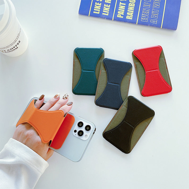 Mobile phone back adhesive holder with card slot