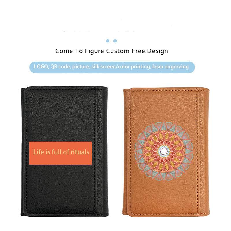 Four-fold magnetic card holder stand
