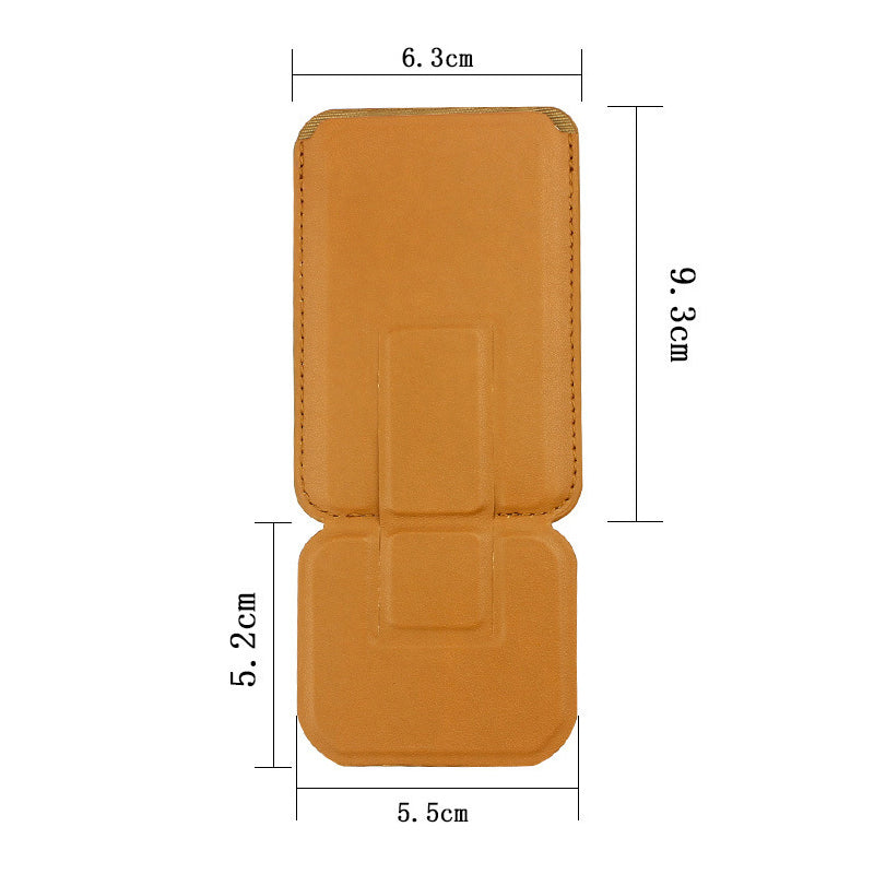 MagSafe magnetic leather card holder phone stand suitable for iPhone 16 with strong magnets and multifunctional features.