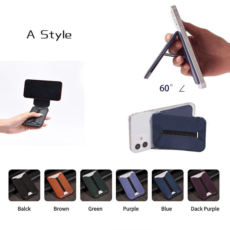 Compatible with iPhone 15 MagSafe card holder folding stand magnetic card wallet multi-card hand grip stand card case
