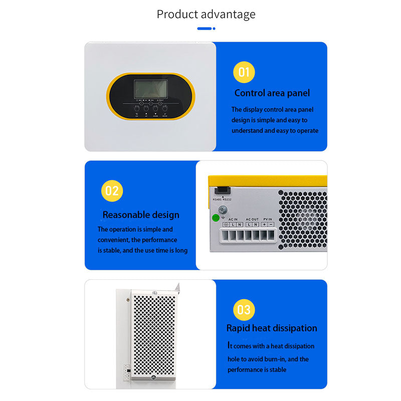 The 5500/6200 single-phase off-grid inverter solar inverter all-in-one machine has a variety of specifications