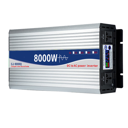 Color screen display high-power on-board inverter 12V 24V 48V 60V To  220V 8000W