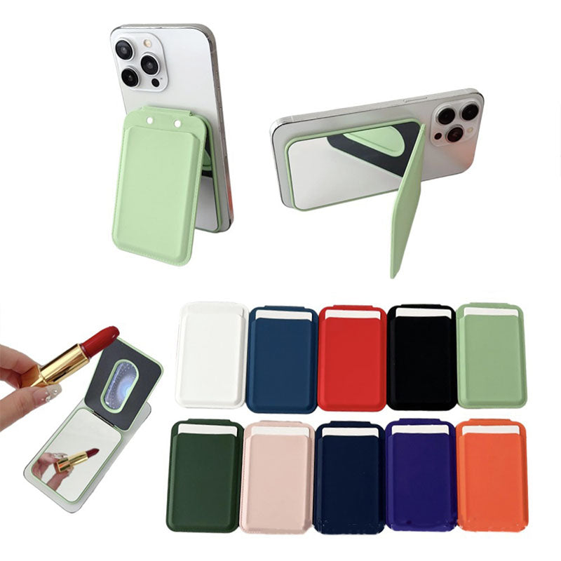 MagSafe card holder with a magnetic suction for Apple 15 phone, multi-angle rotating phone stand and card case.
