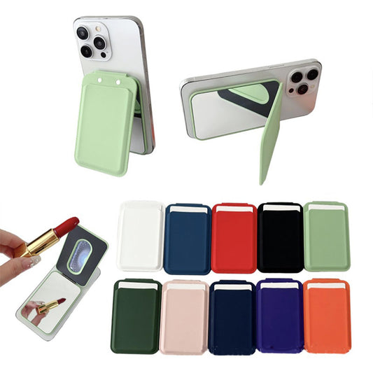 MagSafe card holder with a magnetic suction for Apple 15 phone, multi-angle rotating phone stand and card case.