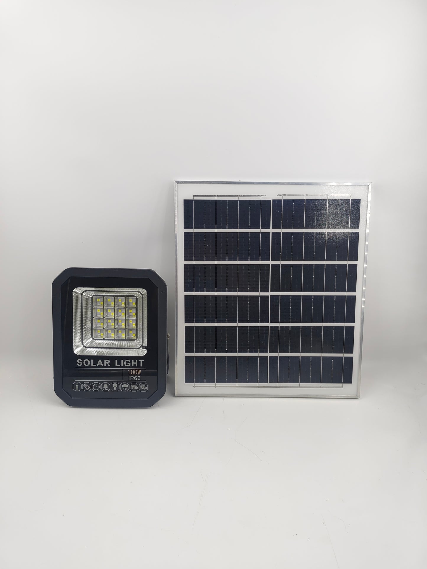 Solar garden lights for home, outdoor floodlights, super bright, rural entrance street lights with LED illumination 100W