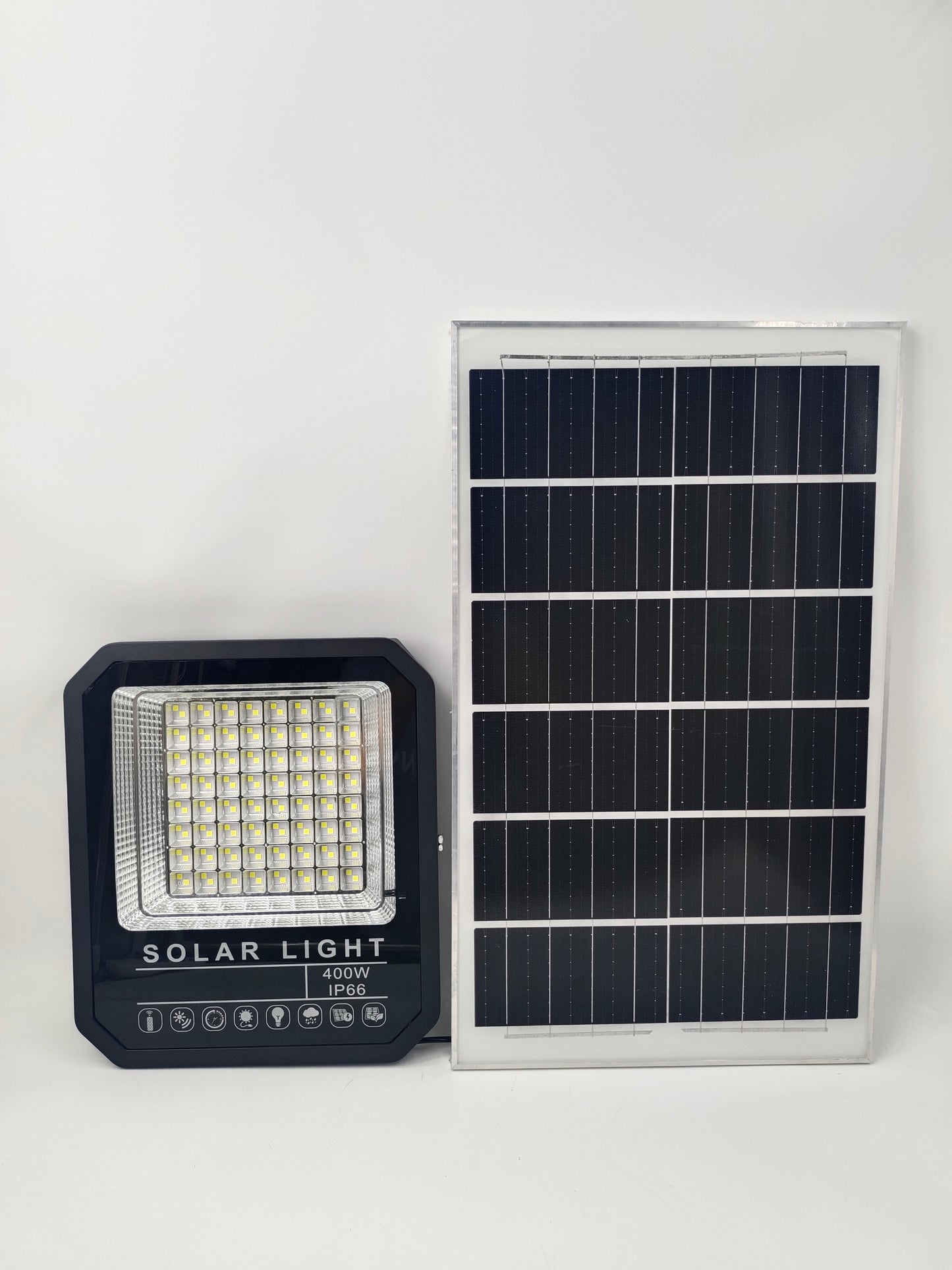 Solar garden lights for home, outdoor floodlights, super bright, rural entrance street lights with LED illumination 100W