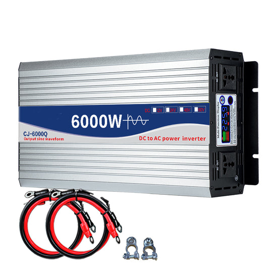 Color screen display high-power on-board inverter 12V 24V 48V 60V To  220V 6000W
