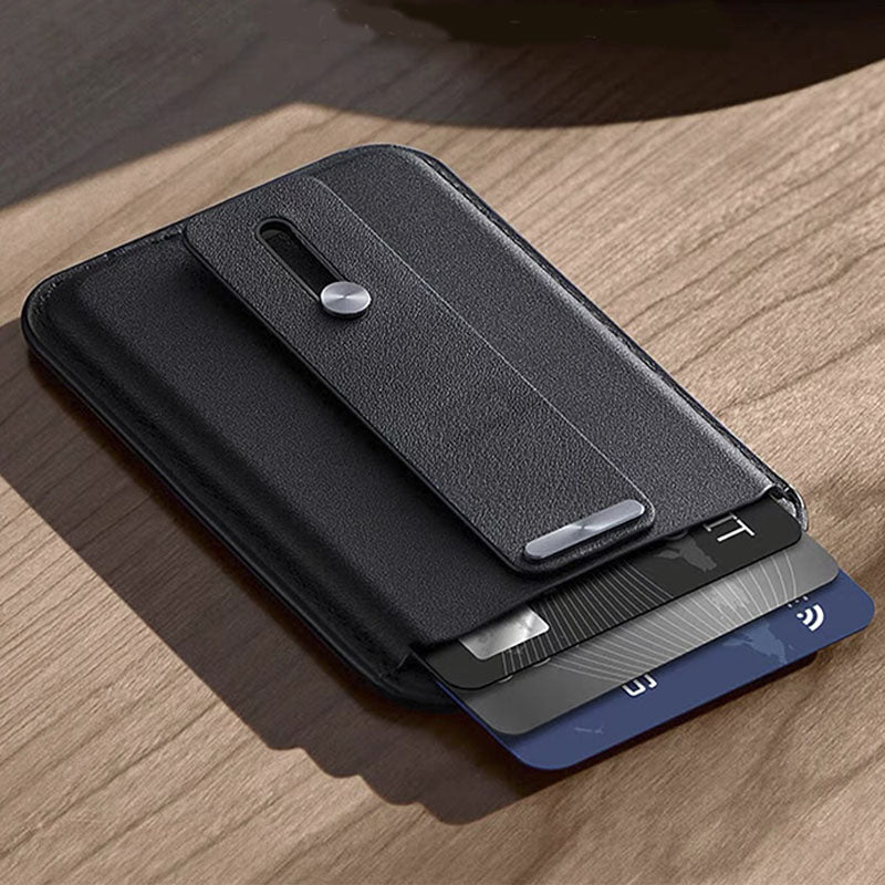 The strong magnetic card holder ring stand is suitable for Apple MagSafe strong magnetic leather card holder.