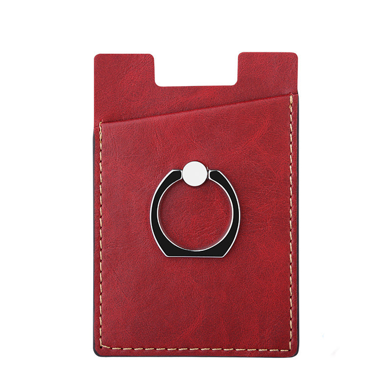New mobile phone ring stand card holder, mobile back sticker card pouch, leather RFID card holder, back sticker desktop stand in stock.