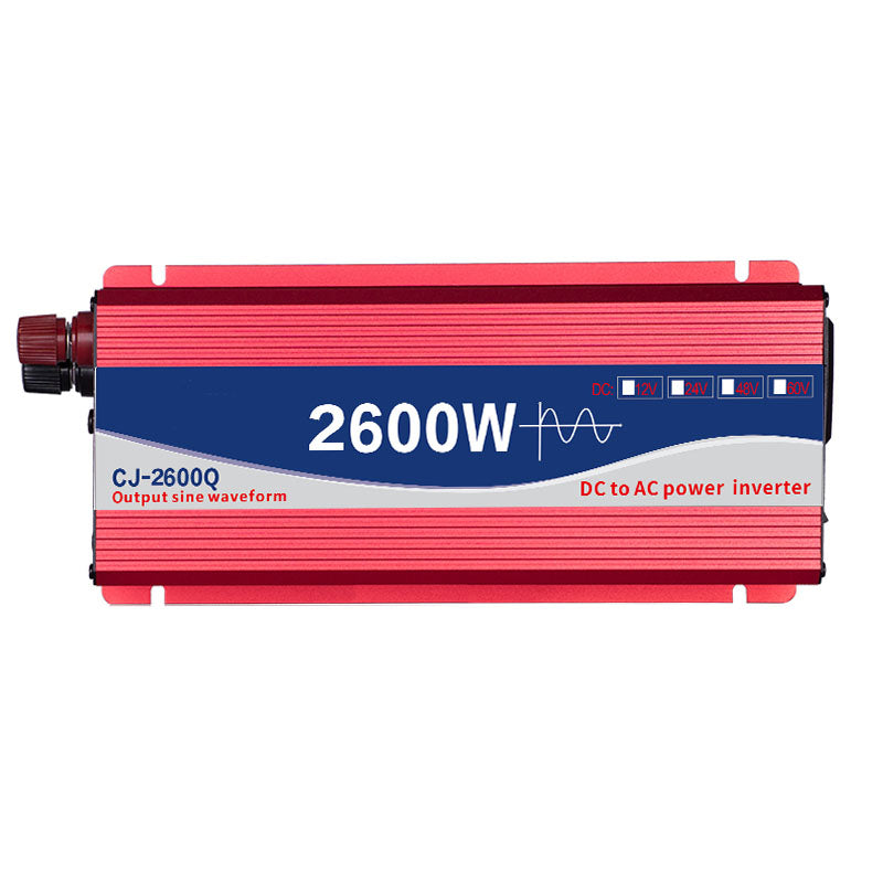 High power pure sinusoidal home car inverter 12V/24V/48V/60V to 220Vinverter 2600W
