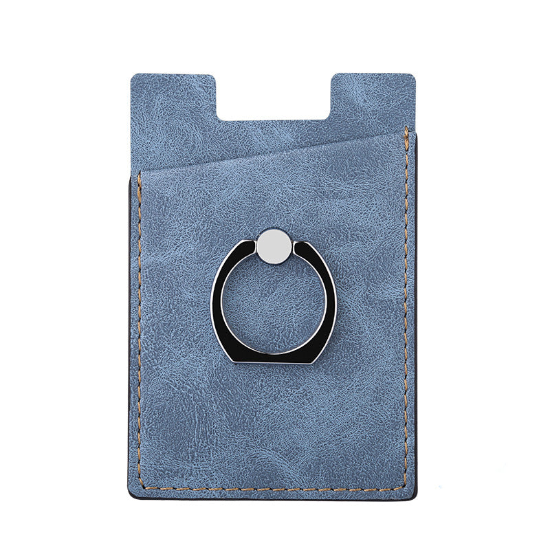 New mobile phone ring stand card holder, mobile back sticker card pouch, leather RFID card holder, back sticker desktop stand in stock.
