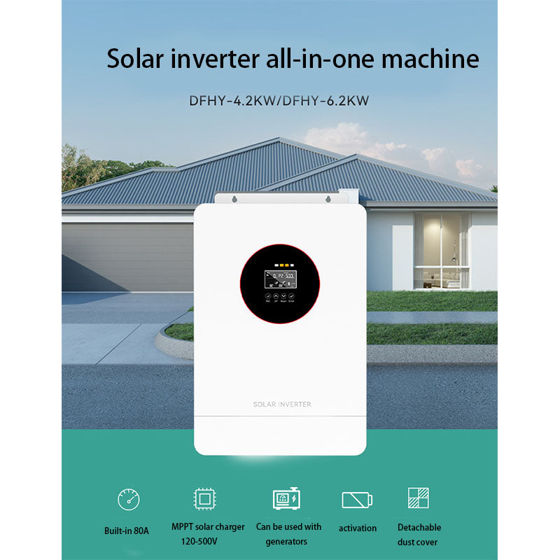 Solar all-in-one outdoor 4KW 6KW PV pure inverter with built-in MPPT controller