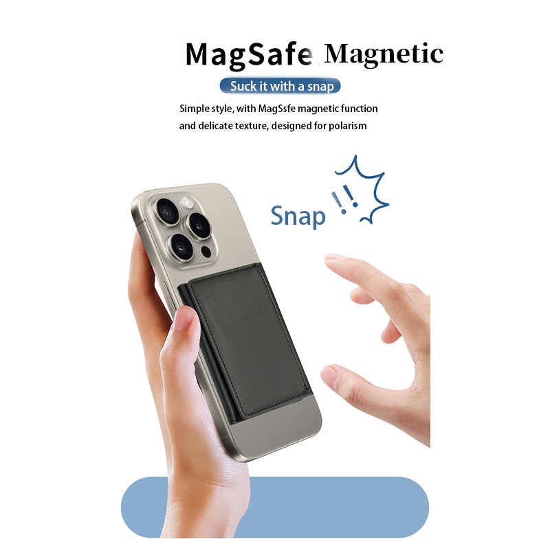 Four-fold magnetic card holder stand