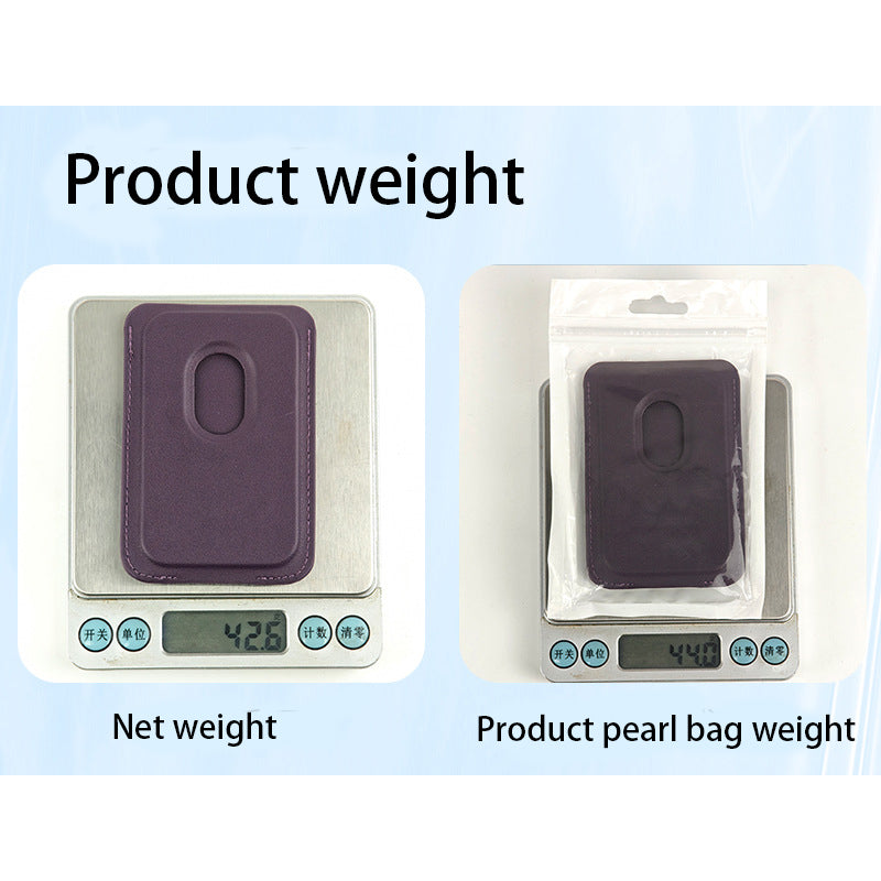 MagSafe magnetic leather card holder phone stand suitable for iPhone 16 with strong magnets and multifunctional features.