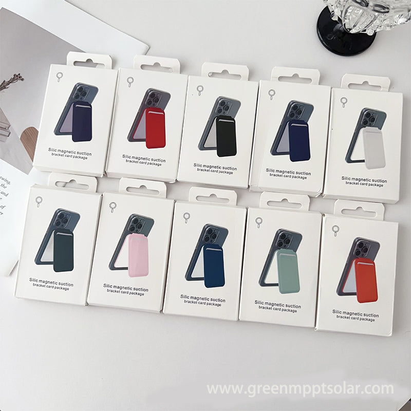 MagSafe card holder with a magnetic suction for Apple 15 phone, multi-angle rotating phone stand and card case.