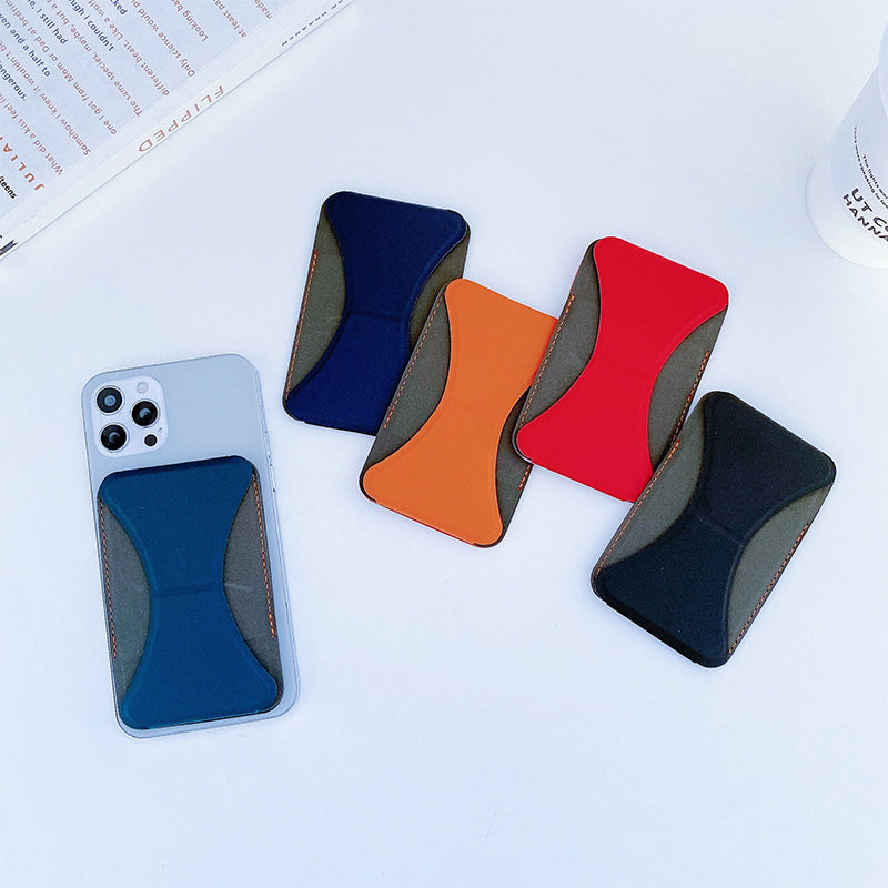 Mobile phone back adhesive holder with card slot