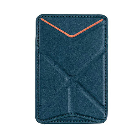 Phone back adhesive storage card holder, foldable leather case, stand card bag, back adhesive stand card insert, casual card holder card bag.