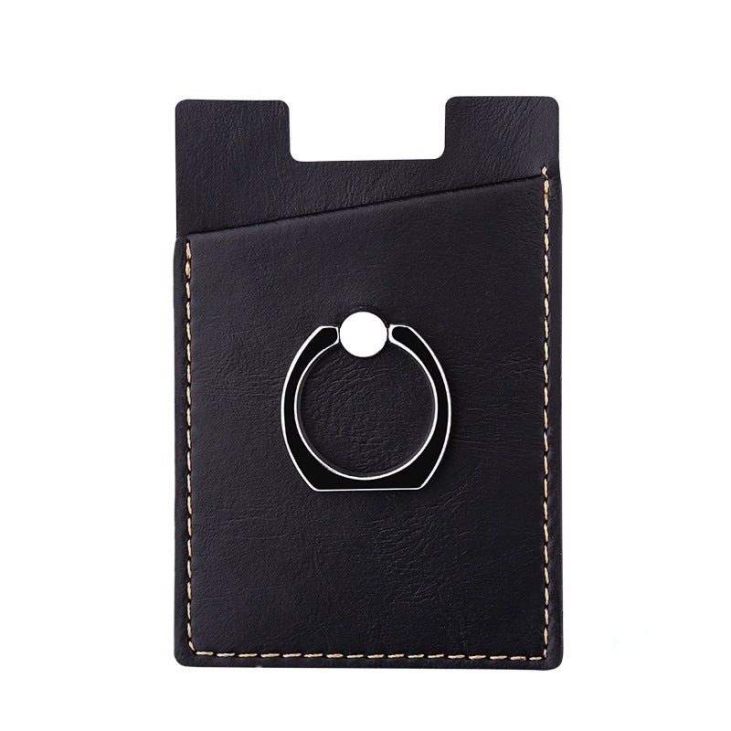 New mobile phone ring stand card holder, mobile back sticker card pouch, leather RFID card holder, back sticker desktop stand in stock.