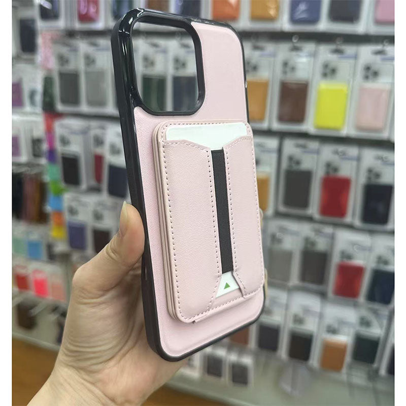 Compatible with iPhone 17, high stand desktop phone holder, MagSafe case, magnetic card holder, foldable stand.