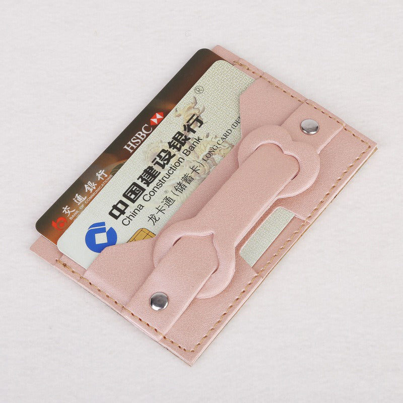 Korean version creative phone back sticker/card holder stand paste/card holder for public transport cards and bank cards/phone back sticker card wallet in stock.