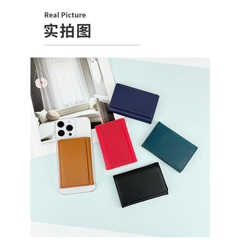Four-fold magnetic card holder stand