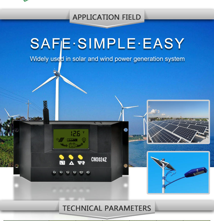 Solar Controller 30A 40A Light Control Smart Solar Charge Controller