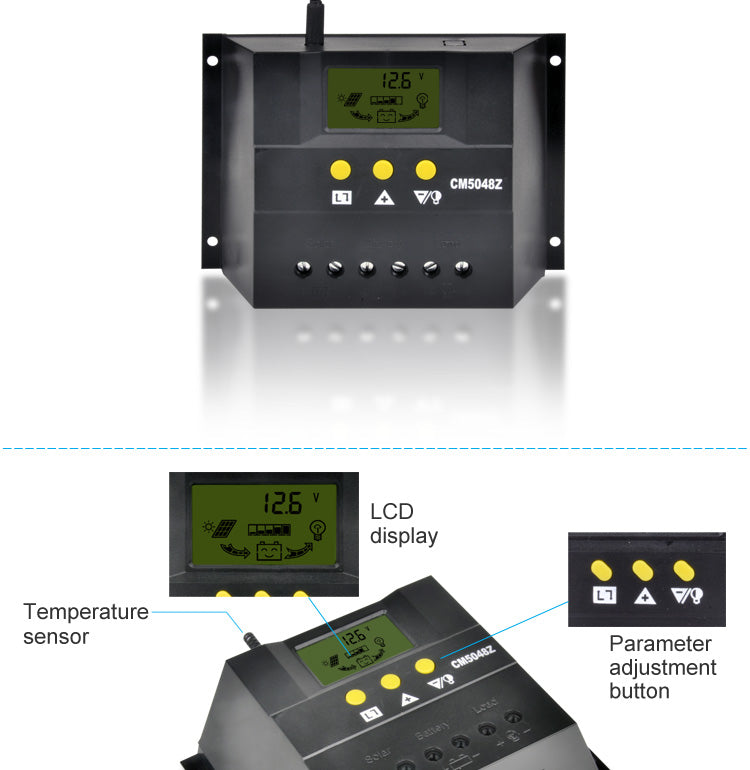 Solar Controller 50A 60A 48V Light Control Smart Solar Charge Controller