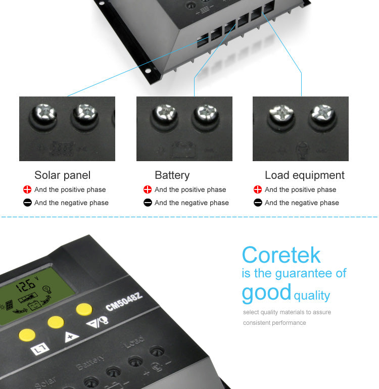 Solar Controller 50A 60A 48V Light Control Smart Solar Charge Controller